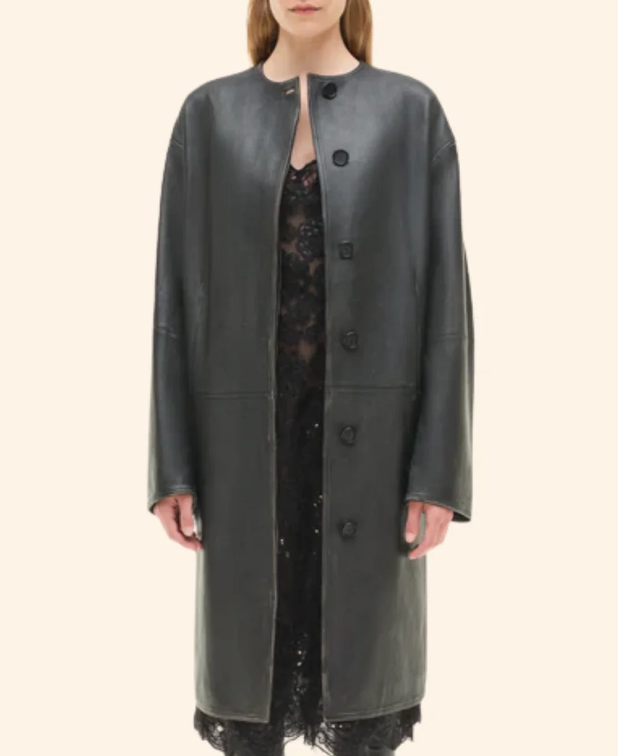 NYC Naomi Watts Leather Coat Full Image