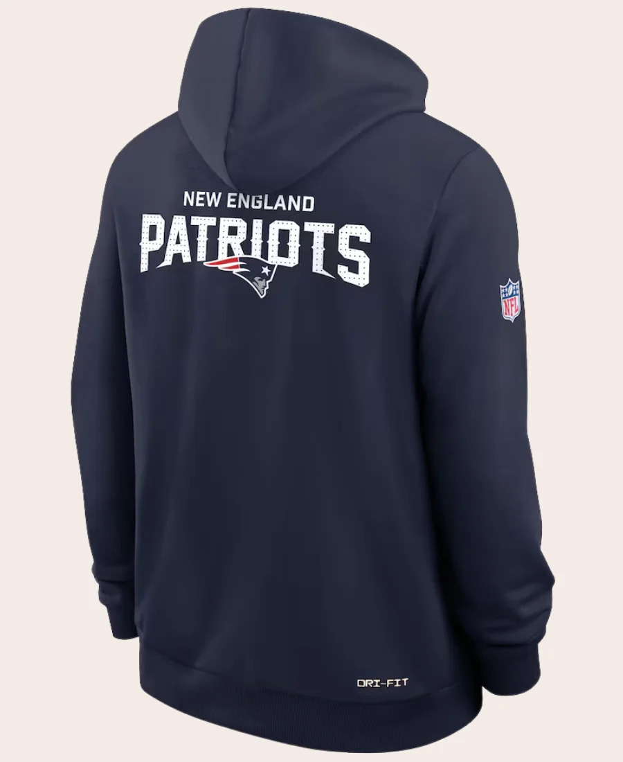 New England Patriots Sideline Hoodie Back Image