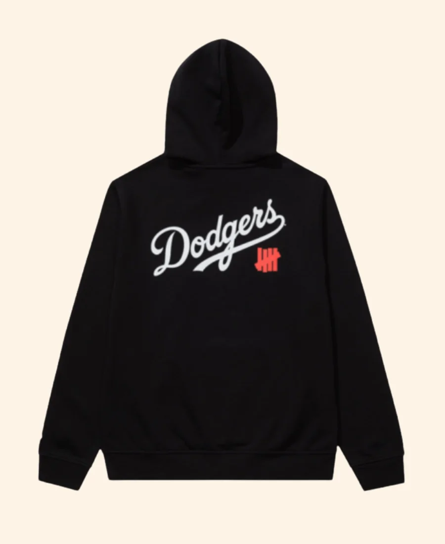 New Era X LA Dodgers Stacked Logo Hoodie Black back image