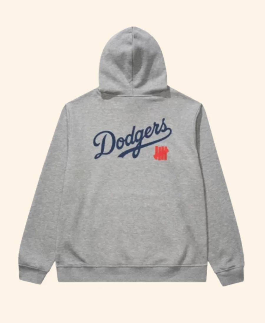 New Era X LA Dodgers Stacked Logo Hoodie Grey back Image