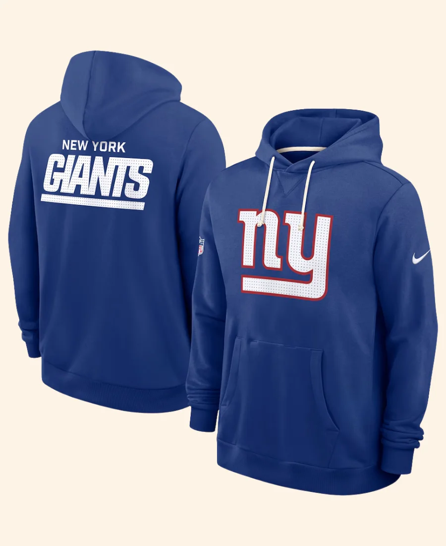 New York Giants Initial Home Hoodie Front & Back Image
