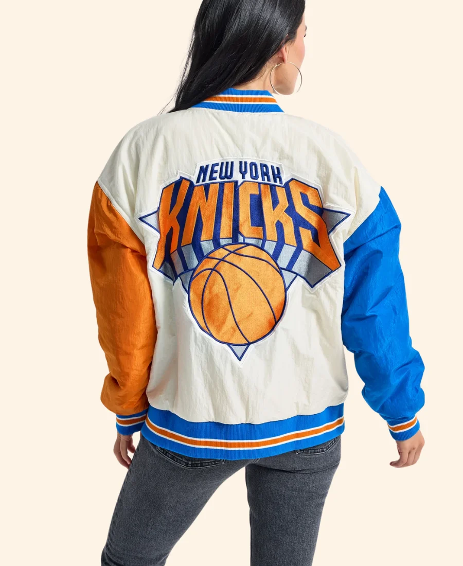 New York Knicks Anne Hathaway Jacket Back