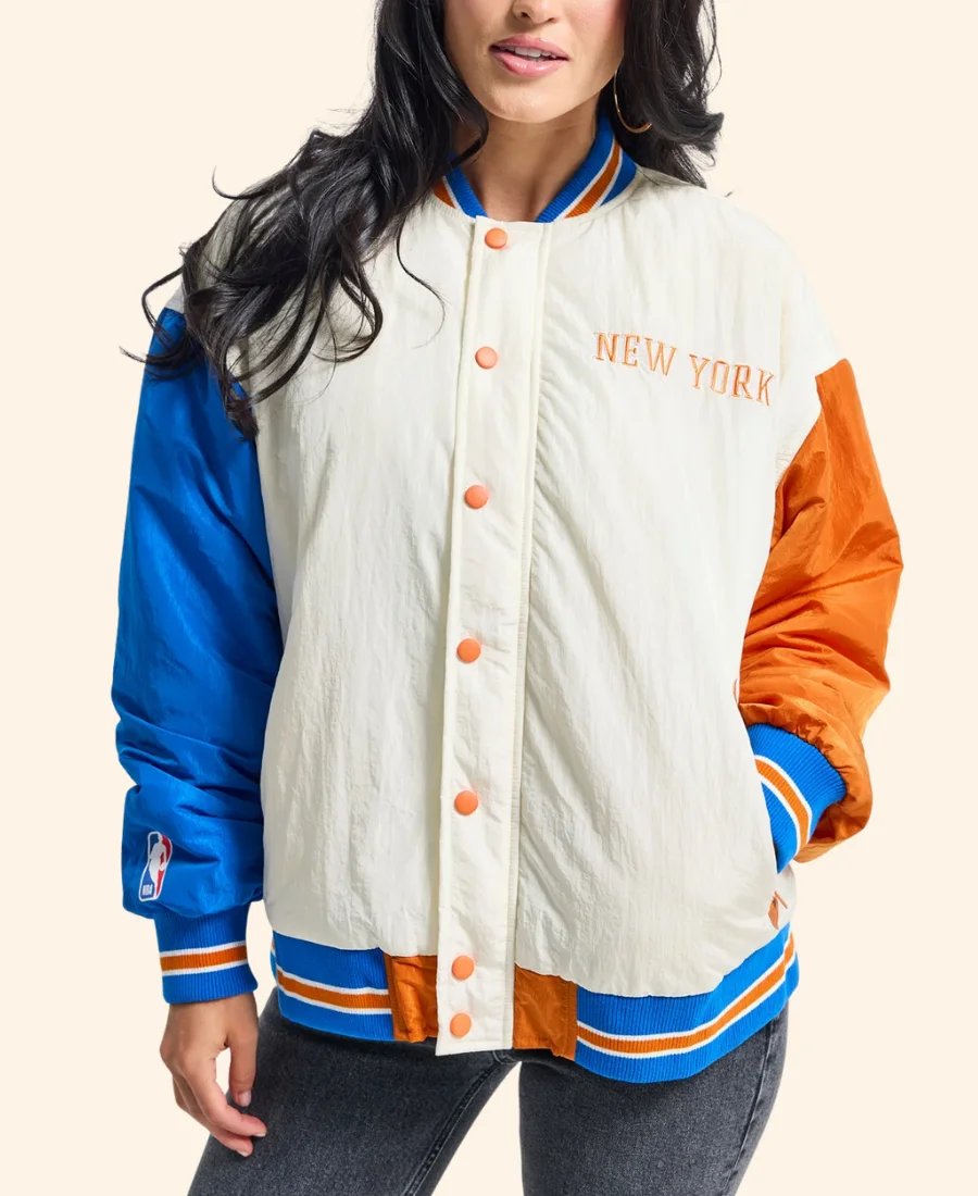 New York Knicks Anne Hathaway Jacket Front Image