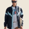 New York Street Bella Hadid Black Leather Jacket Front Image