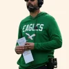 Nick Sirianni Eagles Kelly Green Long Sleeve Hoodie Image