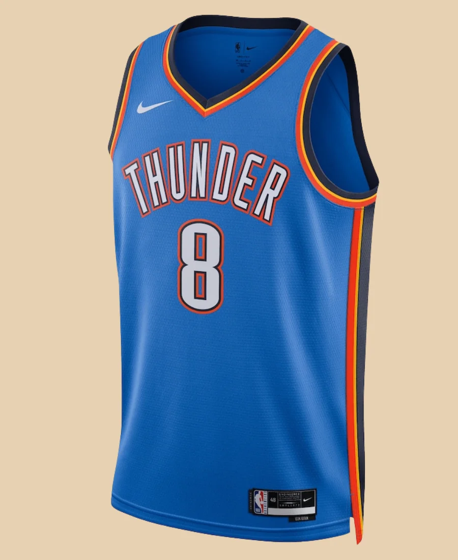 OKC Thunder Jalen Williams Blue Jersey Front Image