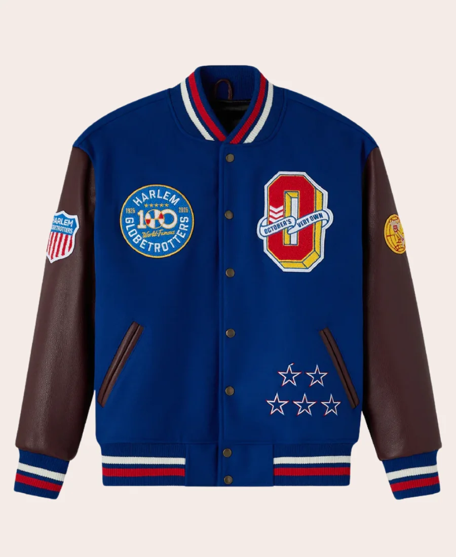 OVO Harlem Globetrotters Varsity Jacket Front Image
