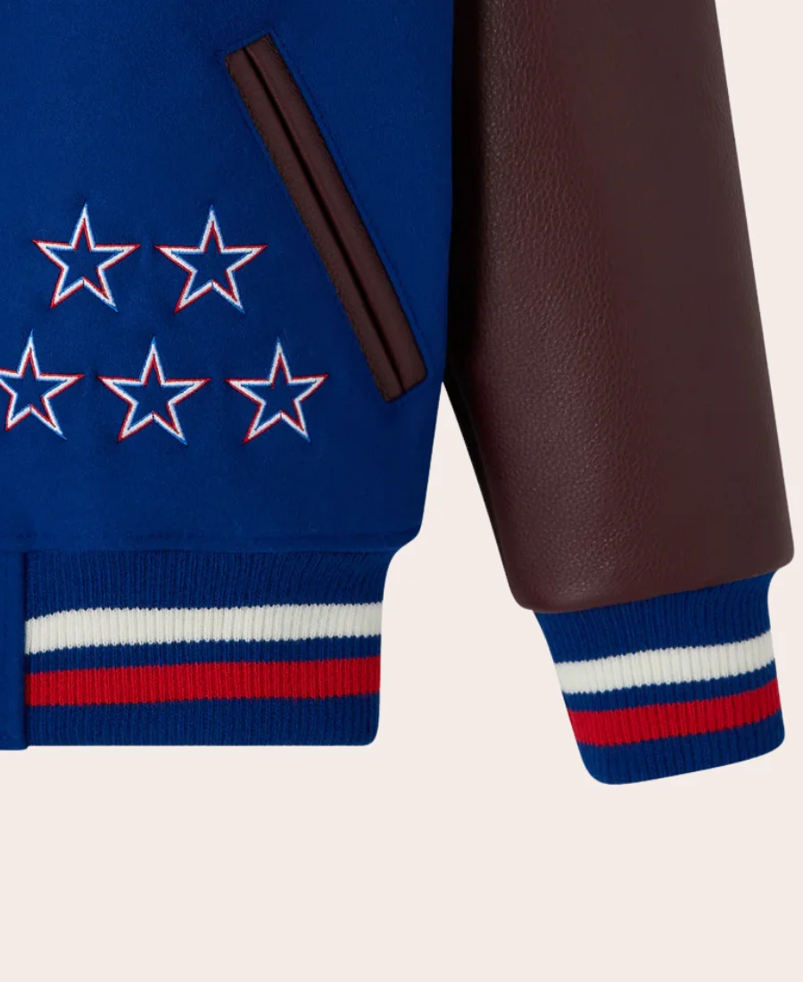 OVO Harlem Globetrotters Varsity Jacket Sleeves Imge