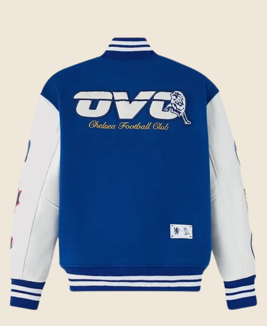 OVO X Chelsea FC Varsity Jacket Back Image