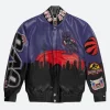 OVO X Jurassic Park Leather Jacket Front Image