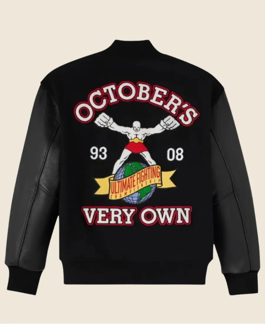 OVO X UFC Championship Varsity Jacket Back Image