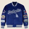 OVO x New Era x Dodgers Varsity Jacket Front Image