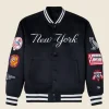 OVO x New Era x Yankees Varsity Jacket Front Image