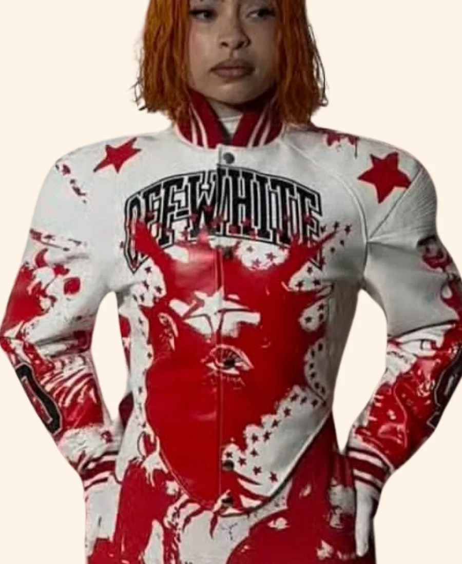 Off-White Ice Spice Varsity Jacket Front Image