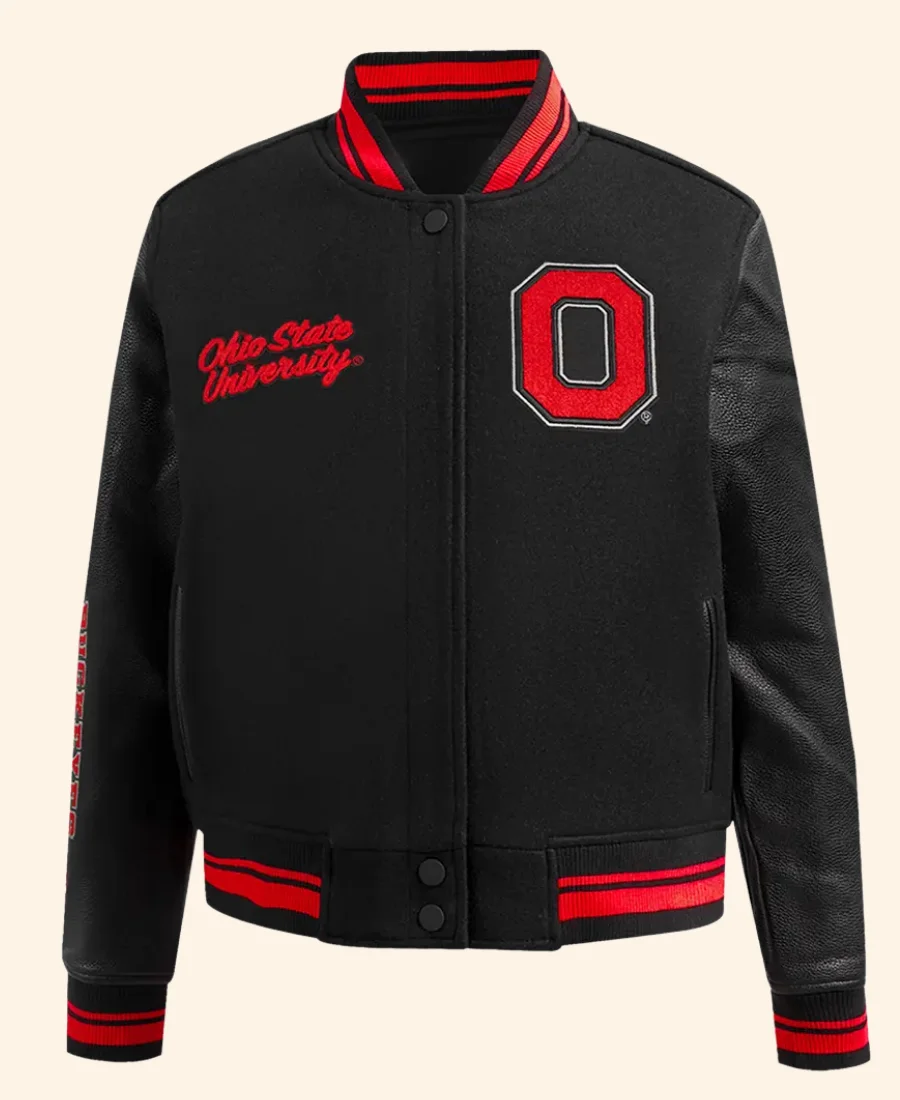 Ohio State University Letterman Varsity Jacket Front Image