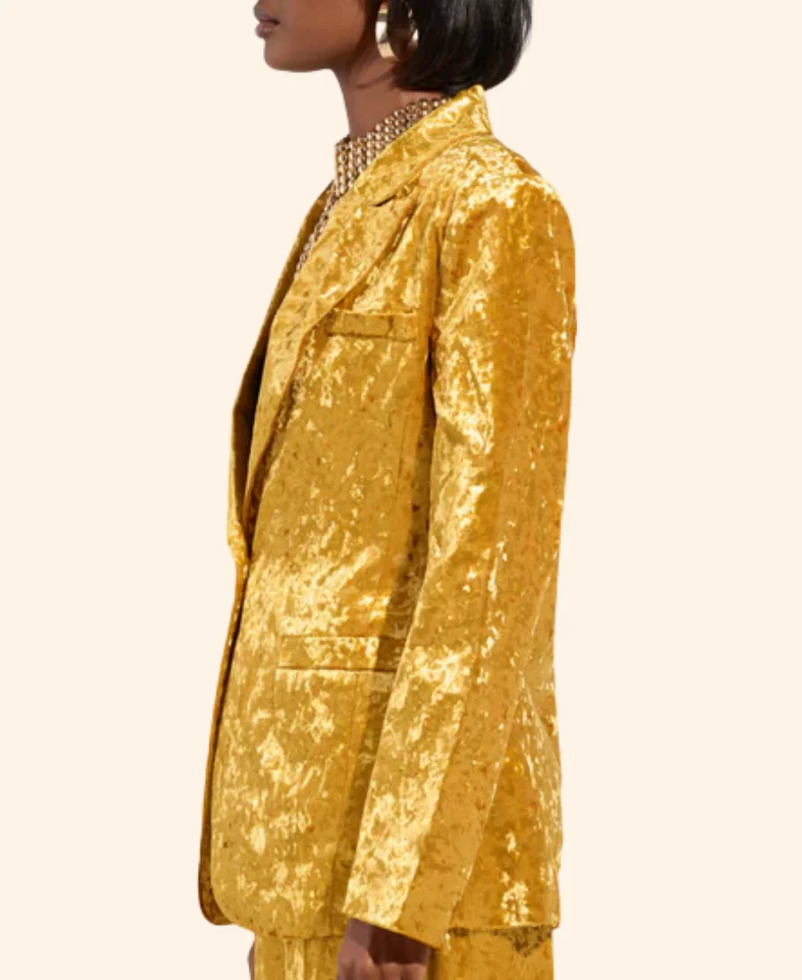 On Brand with Jimmy Fallon Azhelle Wade Velvet Blazer Arms Image