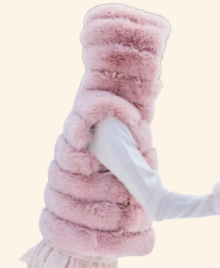Only Murders In The Building Althea Fur Vest Back Image