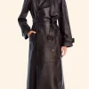 Only Murders In The Building S05 Mabel Mora Leather Trench Coat Front Image
