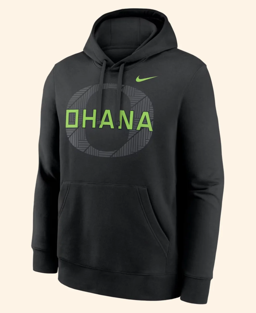 Oregon Ducks Ohana Hoodie Front Image