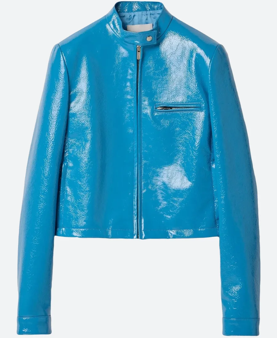 PFW 2025 Alix Earle Leather Jacket