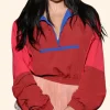 Paris Fashion Week Charli XCX Red Jacket Front Image