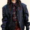 Paris Fashion Week Cristin Milioti Leather Jacket Front Image