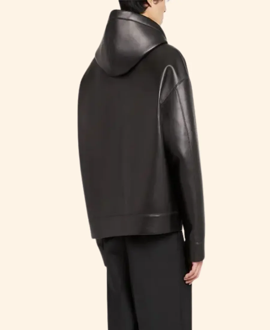 Paris Fashion Week Teun Van Stein Leather Jacket Back Image