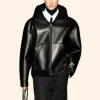 Paris Fashion Week Teun Van Stein Leather Jacket Front Image