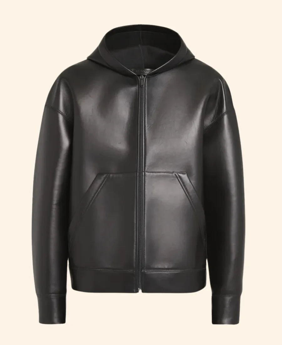 Paris Fashion Week Teun Van Stein Leather Jacket Front