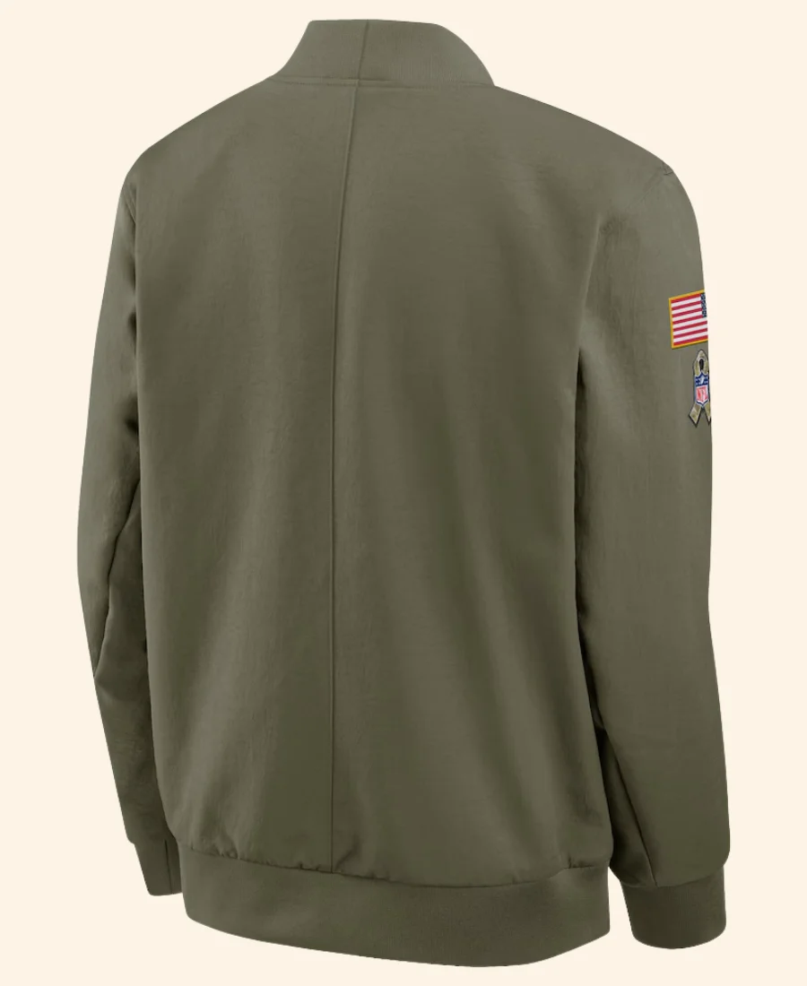 Philadelphia Eagles 2025 Salute To Service Jacket back Image