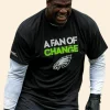 Philadelphia Eagles A Fan Of Change T Shirt Front Image