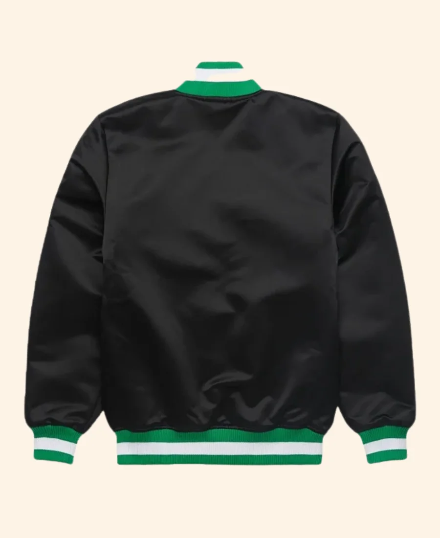 Philadelphia Eagles Black Varsity Jacket back Image