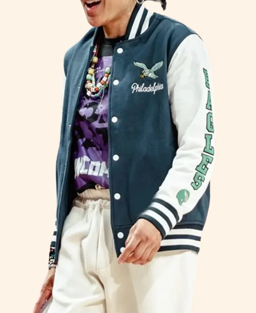 Philadelphia Eagles Dawn Staley Varsity Jacket Actor Image