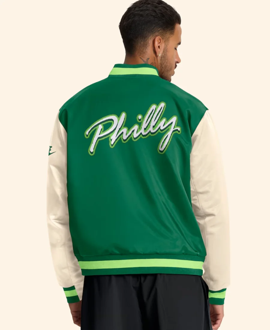 Philadelphia Eagles Rewind Legacy Varsity Jacket Back