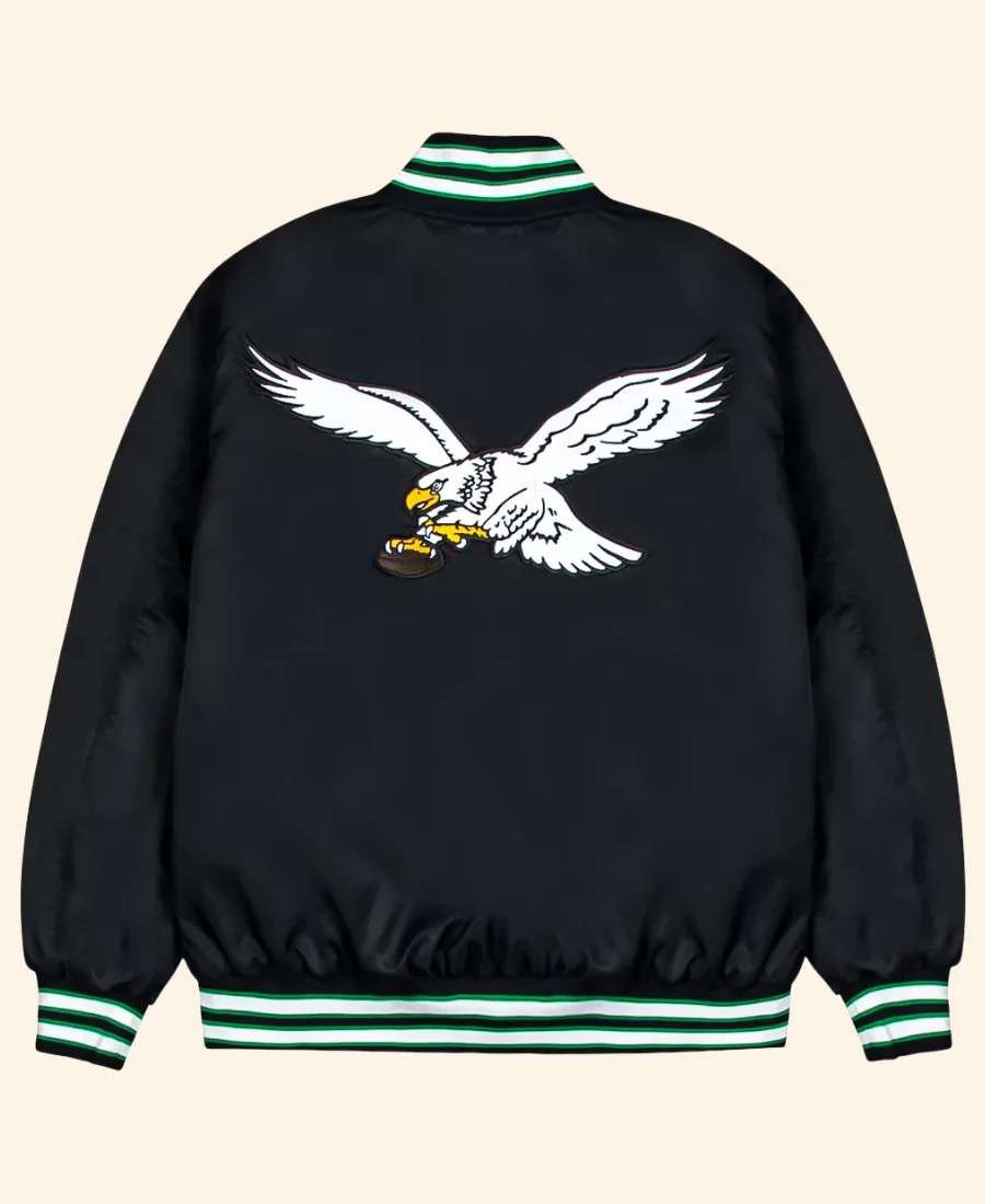 Philadelphia Eagles X Golf Wang Varsity Jacket back Image