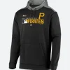 Pittsburgh Pirates Majestic Black Hoodie Front Image