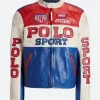 Polo Sport X RL Leather Racing Jacket Front Image