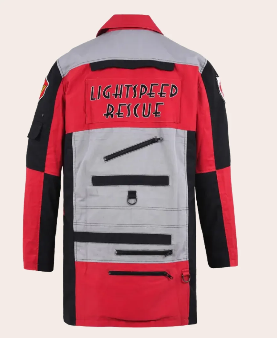 Power Rangers Lightspeed Rescue Carter Grayson Jacket Back Image