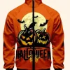 Pumpkin Halloween Party Bomber Jacket Front Image
