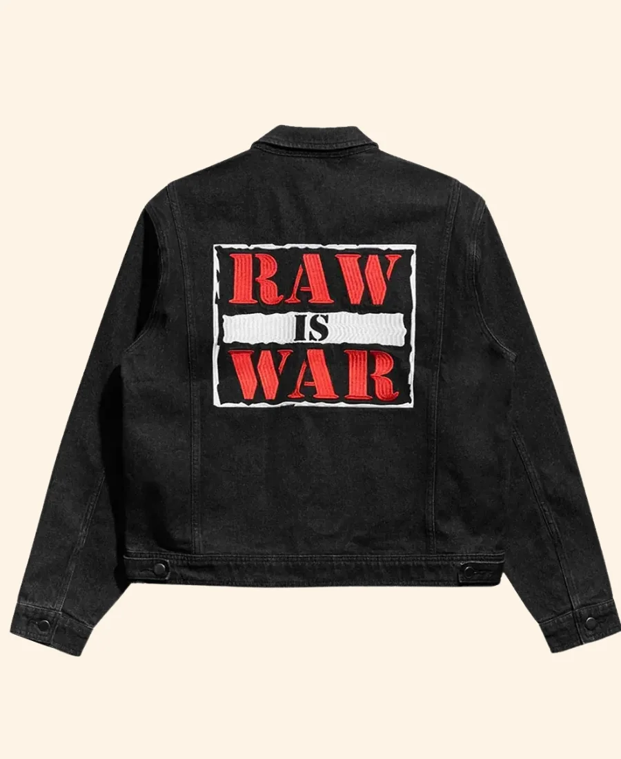 Raw Is War Denim Jacket Back Image