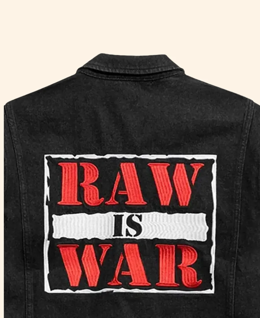 Raw Is War Denim Jacket Back Zoom Image