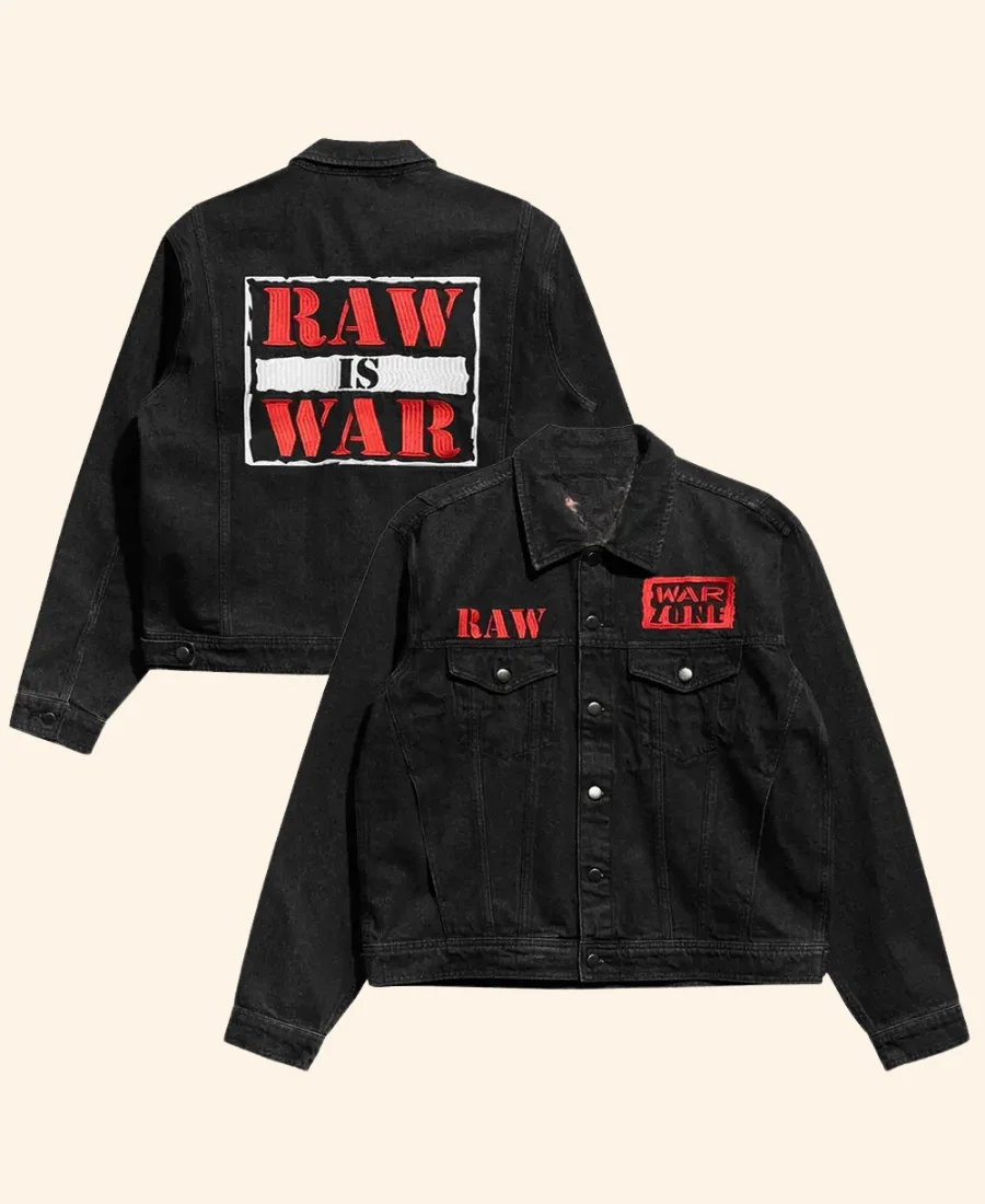 Raw Is War Denim Jacket Front & B ack Image