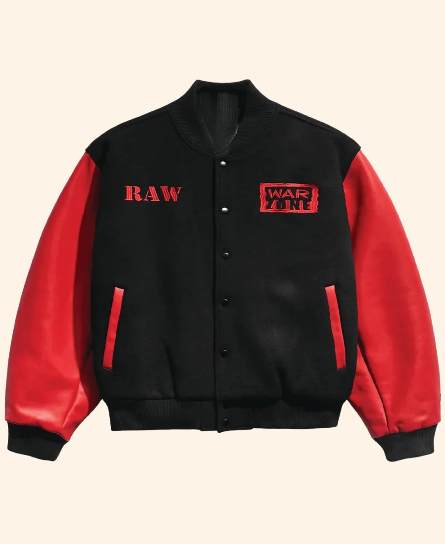 Raw Is War Varsity Jacket Front Image