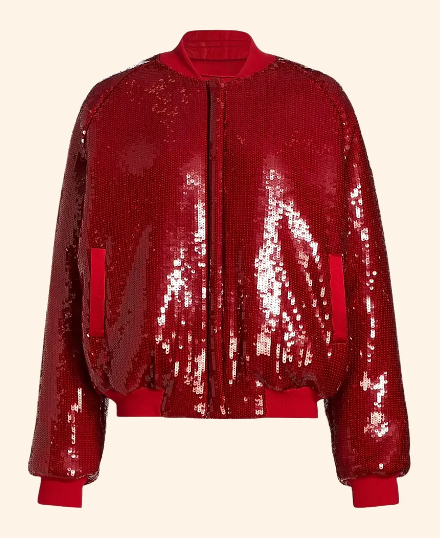 Real Housewives Of Potomac Keiarna Stewart Sequin Bomber Jacket Front Image