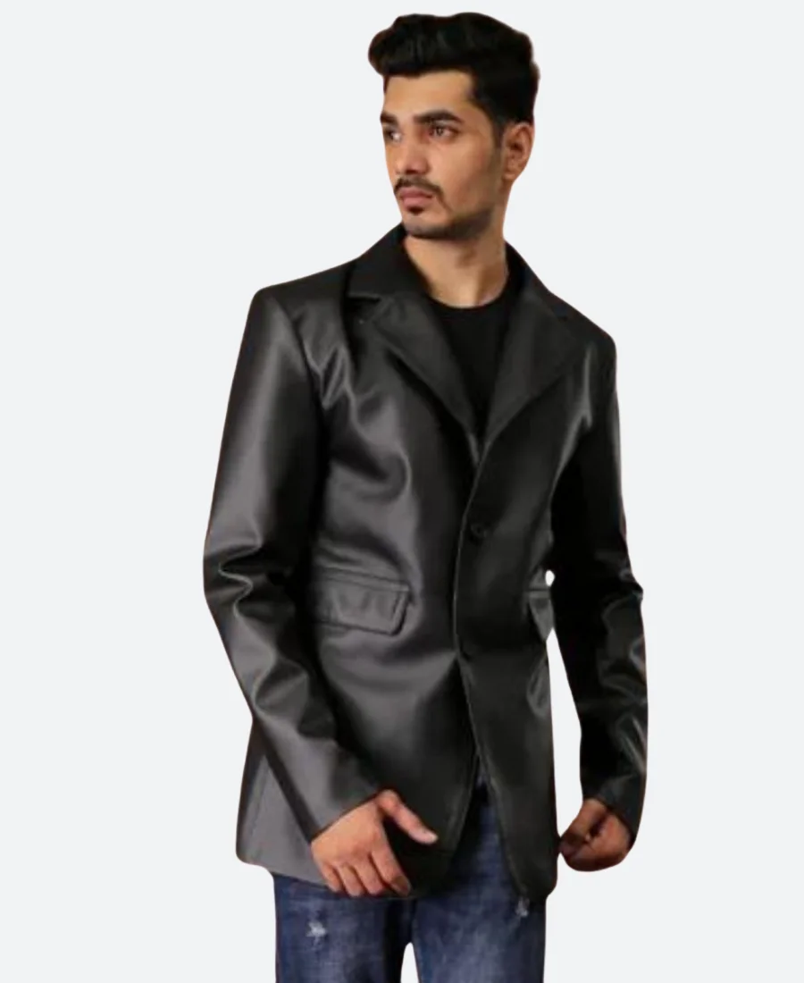 Reptile Tom Nichols Leather Blazer