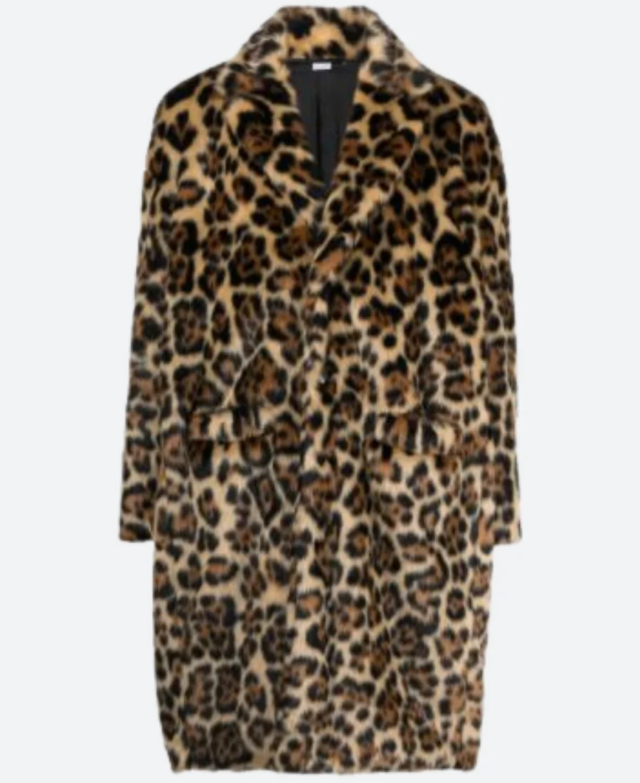 Robbie Williams NYC Leopard Fur Coat