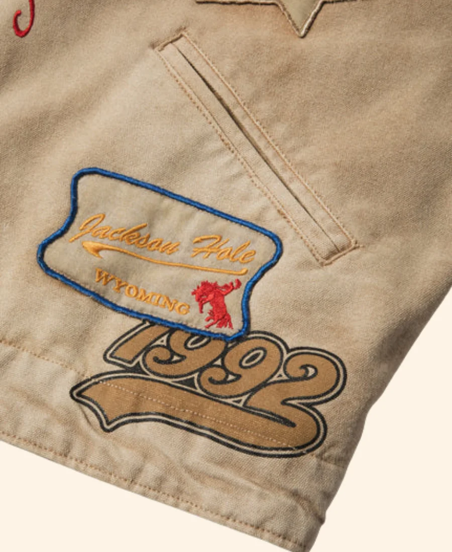 Rodeo Cowboy Western Petrol Jacket Close Image