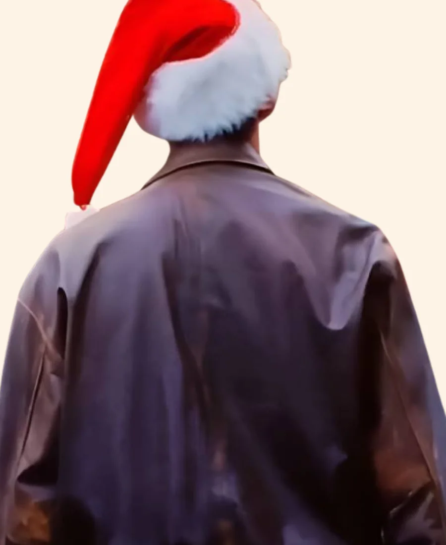 Roofman 2025 Jeffrey Manchester Leather Jacket Back Image
