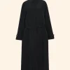 Rosé NYC 2025 Belted Black Trench Coat Front Image
