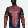 Ryan Reynolds Deadpool Leather Jacket Front Image